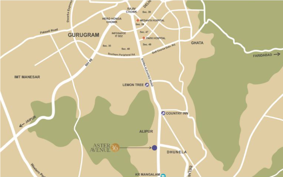 4S Aster Avenue Location Map